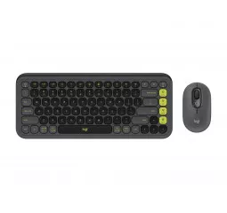 Клавіатура та миша бездротова Logitech Pop Icon Combo Graphite (920-013156)