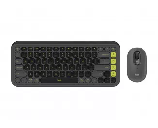 Клавіатура та миша бездротова Logitech Pop Icon Combo Graphite (920-013156)
