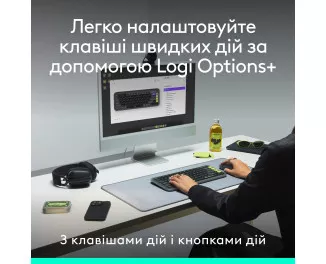 Клавиатура и мышь беспроводная Logitech Pop Icon Combo Graphite (920-013156)