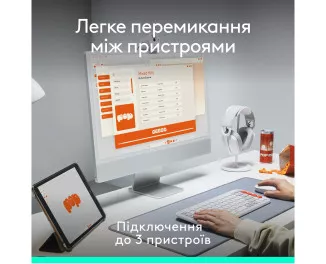 Клавиатура и мышь беспроводная Logitech Pop Icon Combo Off White (920-013141)
