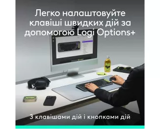 Клавиатура и мышь беспроводная Logitech Pop Icon Combo Off White (920-013141)