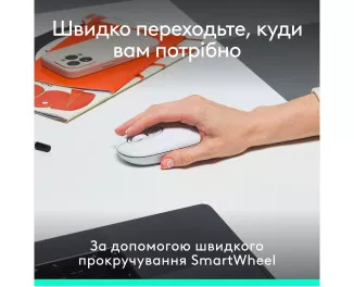 Клавиатура и мышь беспроводная Logitech Pop Icon Combo Off White (920-013141)