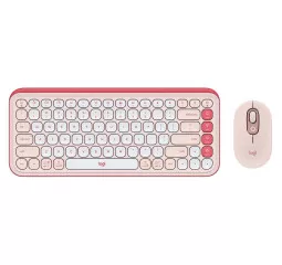 Клавіатура та миша бездротова Logitech Pop Icon Combo Rose (920-013142)