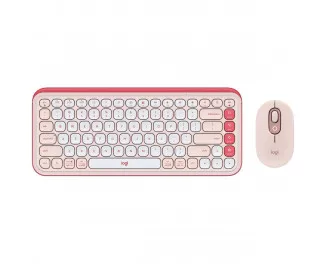 Клавіатура та миша бездротова Logitech Pop Icon Combo Rose (920-013142)