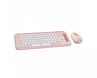 Клавиатура и мышь беспроводная Logitech Pop Icon Combo Rose (920-013142)