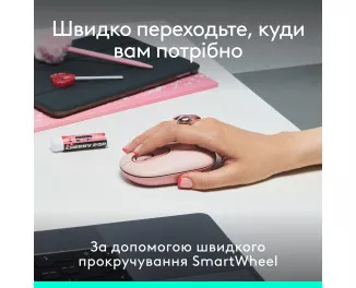 Клавиатура и мышь беспроводная Logitech Pop Icon Combo Rose (920-013142)