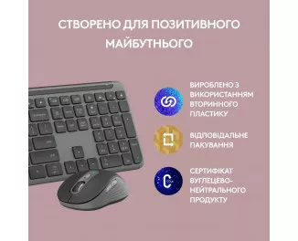 Клавиатура и мышь беспроводная Logitech Signature Slim Combo MK950 for Business Graphite (920-012508)