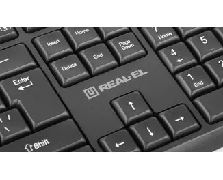 Клавиатура и мышь беспроводная REAL-EL Kit 551W Black (EL123100048)
