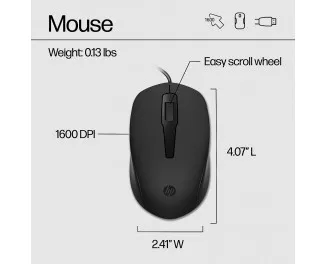 Клавиатура и мышь HP 150 Black (240J7AA)
