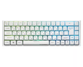 Клавиатура мембранная 2E GAMING KG350 68key, USB-A, EN/UA/RU, RGB, белый