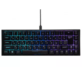 Клавиатура мембранная 2E GAMING KG350 68key, USB-A, EN/UA/RU, RGB, чёрный