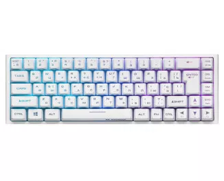 Клавиатура мембранная 2E GAMING KG360 68key, USB-A/WL, EN/UA/RU, RGB, белый