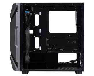 Корпус 1stPlayer D3-A-BK-1F7-14-1F7 Black без БП