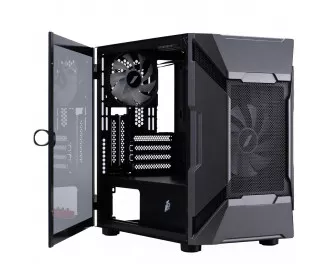 Корпус 1stPlayer D3-A-BK-1F7-14-1F7 Black без БП