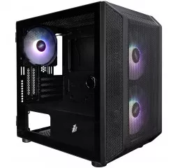 Корпус 1stPlayer D3-BK-3F7-14 Black без БП