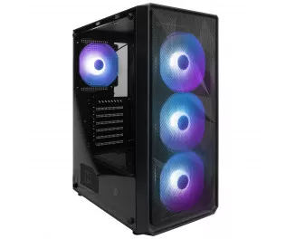 Корпус 1stPlayer FD3-BK-4F7 Black без БП