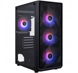 Корпус 1stPlayer FD3-M-BK-4F7 Black без БП