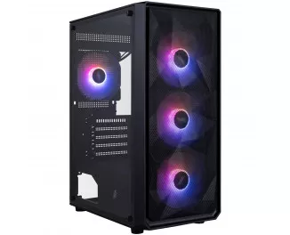 Корпус 1stPlayer FD3-M-BK-4F7 Black без БП