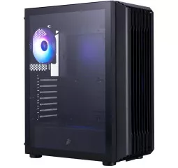 Корпус 1stPlayer H6-BK-4F7 Black без БП