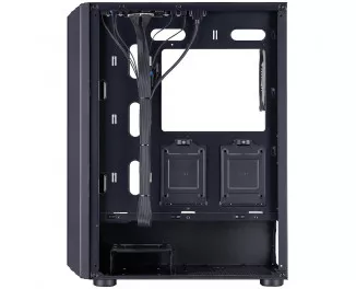 Корпус 1stPlayer H6-BK-4F7 Black без БП