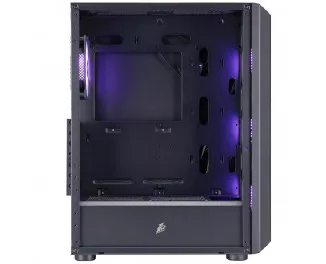 Корпус 1stPlayer H6-BK-4F7 Black без БП