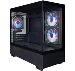 Корпус 1stPlayer Mi5-BK-2FC7R-1FC7 Black без БП