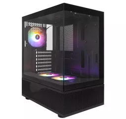 Корпус 1stPlayer Mi7-A-BK-2F7R-1F7 Black без БП