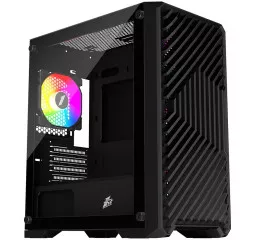 Корпус 1stPlayer T5-BK-4F1 Black без БП