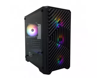 Корпус 1stPlayer T5-BK-4F1 Black без БП