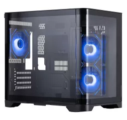 Корпус 1stPlayer UV5-BK-2FC7R-1FC7 Black без БП