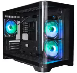 Корпус 1stPlayer UV6-BK-2FC7R-1FC7 Black без БП