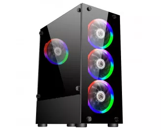 Корпус 1stPlayer V2-A-4F1 Black без БП