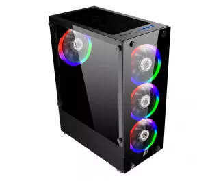 Корпус 1stPlayer V2-A-4F1 Black без БП