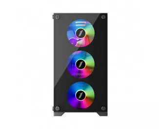 Корпус 1stPlayer X2-M-BK-4F1 Black без БП