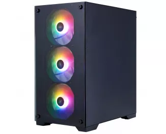 Корпус 1stPlayer X2-M-BK-4F7 Black без БП