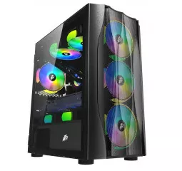 Корпус 1stPlayer X3-M-4F1-BK без БП