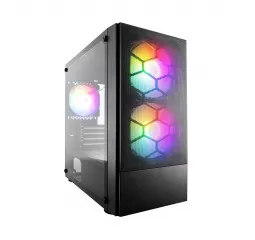 Корпус 1stPlayer X4-M-BK-2F1P-1F1 Black без БП