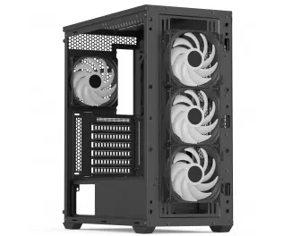 Корпус AeroCool D501A-G-BK-v2 (ACCM-DS01043.11) Black без БП