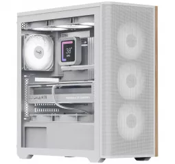 Корпус AeroCool D501A-G-WT-v2 (ACCM-DS01043.21) White без БП