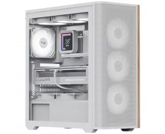 Корпус AeroCool D501A-G-WT-v2 (ACCM-DS01043.21) White без БП