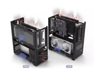 Корпус ALmordor SilverLining 160G ITX Black (ALSL160GIBK) без БП