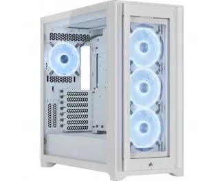 Корпус Corsair iCUE 5000X RGB QL Tempered Glass White без БЖ (CC-9011233-WW)