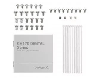 Корпус DeepCool CH170 Digital White (R-CH170-WHNPI0D-G-1) без БП