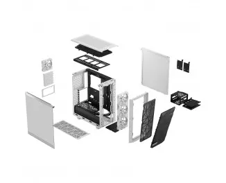 Корпус Fractal Design Meshify 2 Compact RGB White TG Clear Tint (FD-C-MES2C-08)