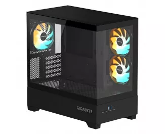 Корпус Gigabyte C201 Panoramic Tempered Glass Black без БЖ (GB-C201P)
