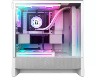 Корпус NZXT H5 Flow RGB White (CC-H52FW-R1) без БП