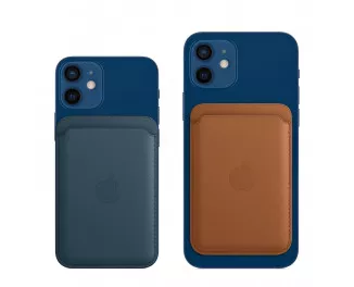 Кожаный чехол-бумажник Apple iPhone Leather Wallet with MagSafe для iPhone Baltic Blue (MHLQ3)
