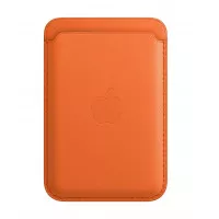 Шкіряний чохол-гаманець Apple iPhone Leather Wallet with MagSafe для iPhone Orange (MPPY3)