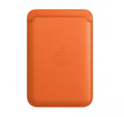 Кожаный чехол-бумажник Apple iPhone Leather Wallet with MagSafe для iPhone Orange (MPPY3)