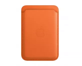 Кожаный чехол-бумажник Apple iPhone Leather Wallet with MagSafe для iPhone Orange (MPPY3)